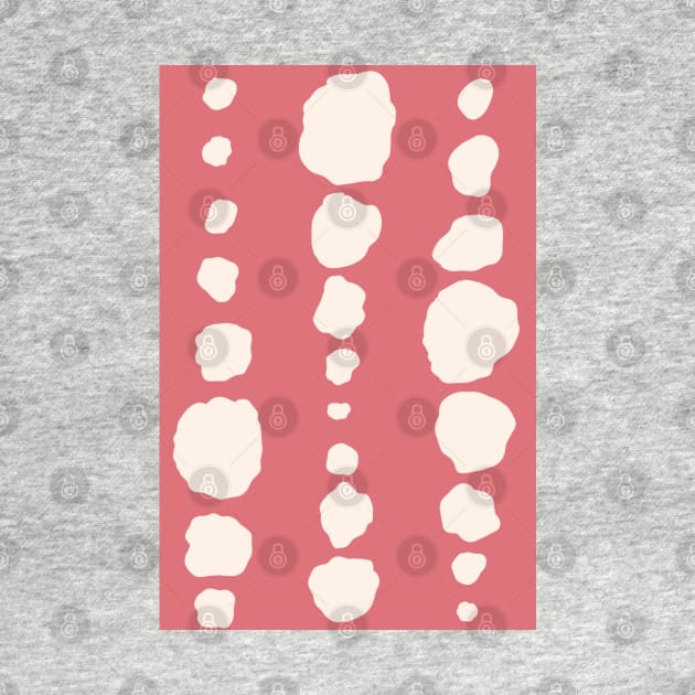 Modern abstract organic polka dots in watermelon piink by FrancesPoff